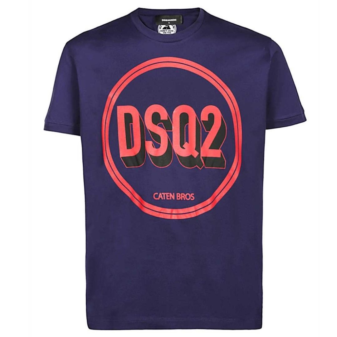 Dsquared2 Men&#39;s Circle Logo T-Shirt Navy
