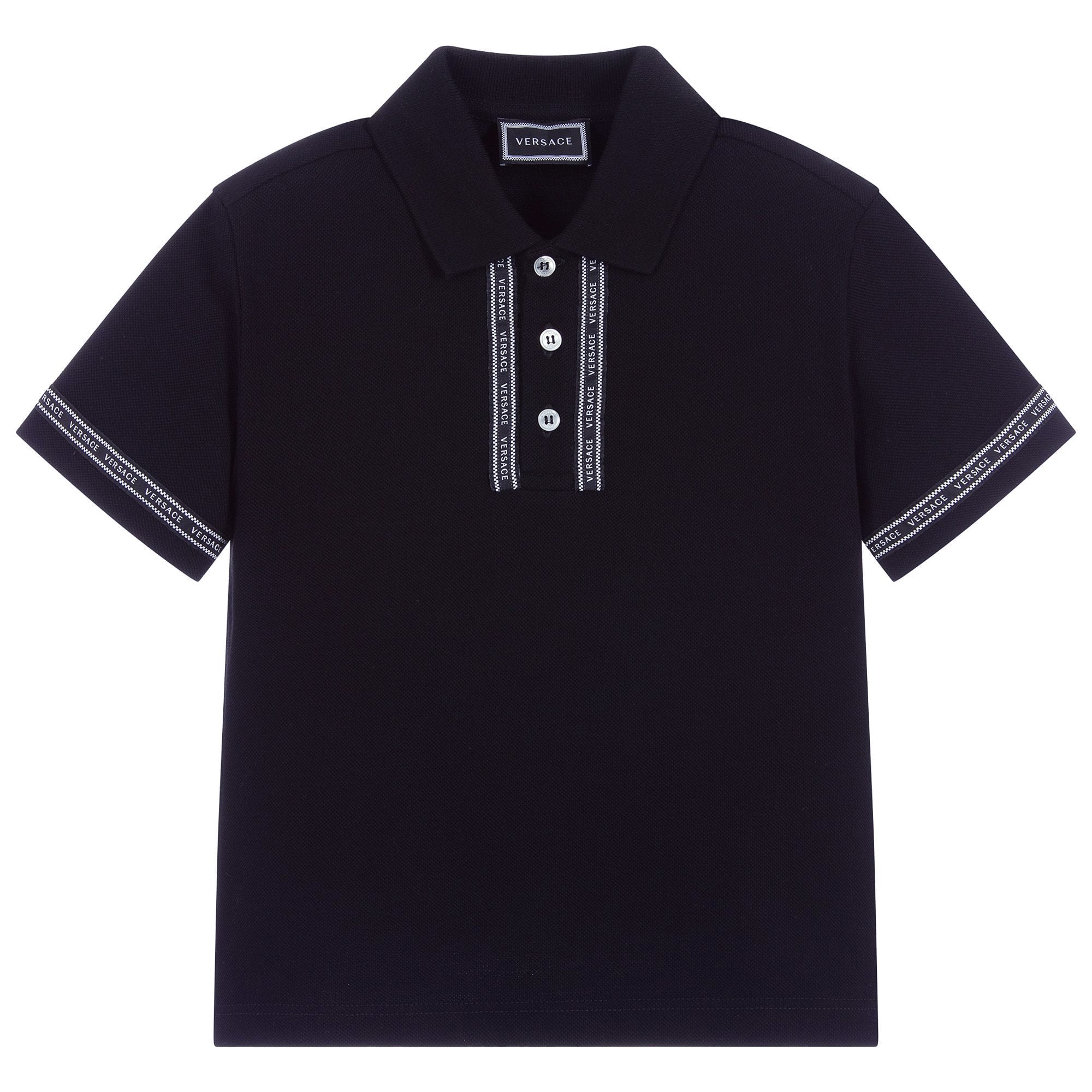 Versace Boys Nastro Polo Navy