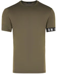 Dsquared2 Men's ICON Underwear Logo Trim T-Shirt Khaki