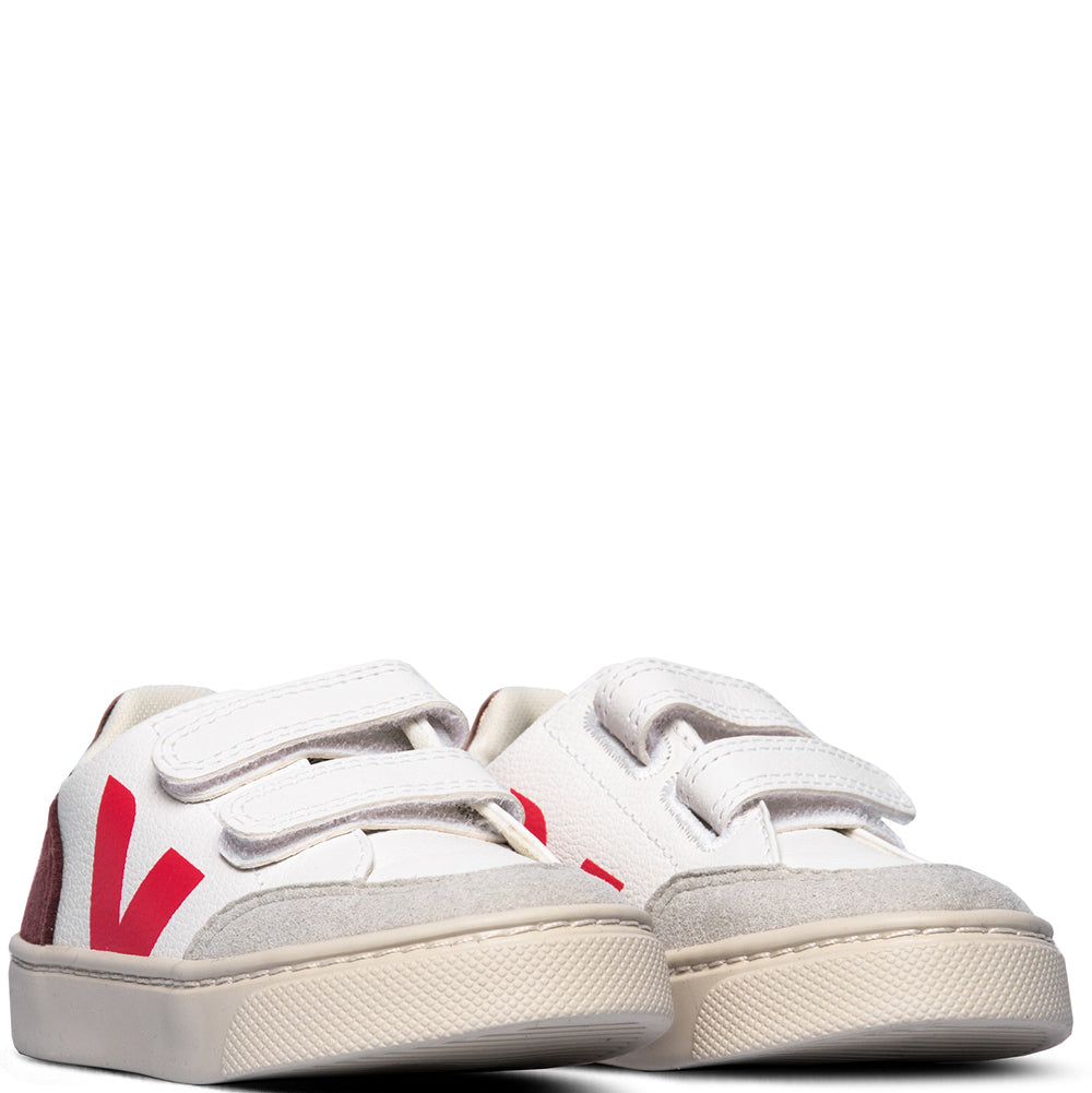 Veja Baby Girls V-12 Velcro Trainers White