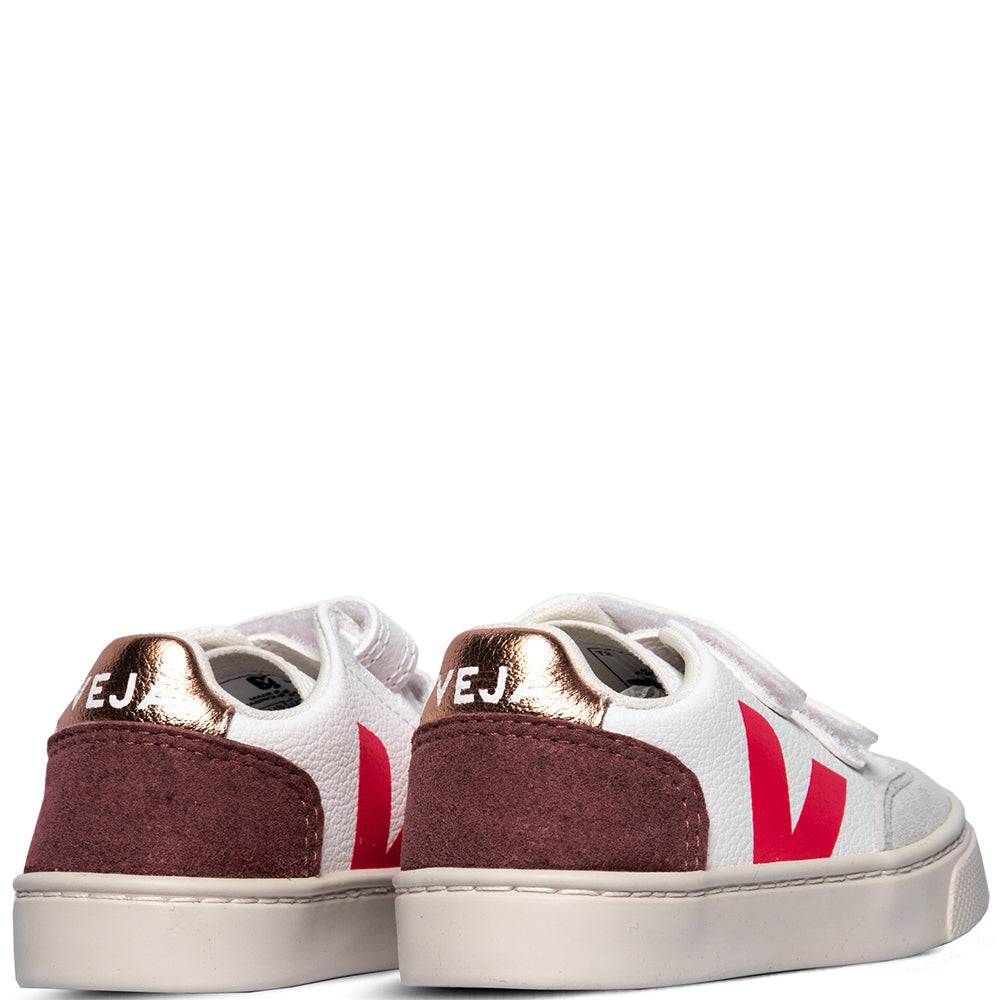 Veja Baby Girls V-12 Velcro Trainers White