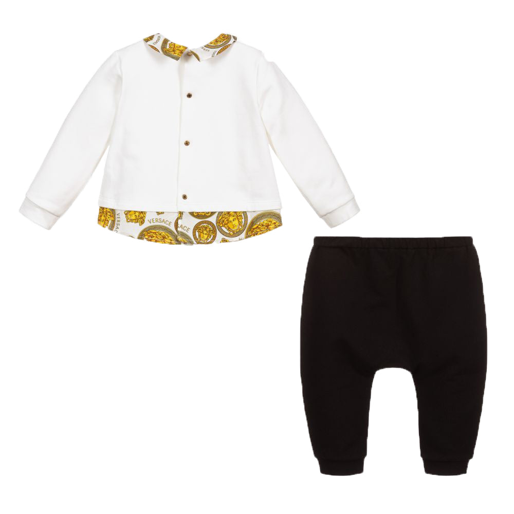 Versace Baby Boy &amp; Girls Two-Piece Signature Set Black &amp; White