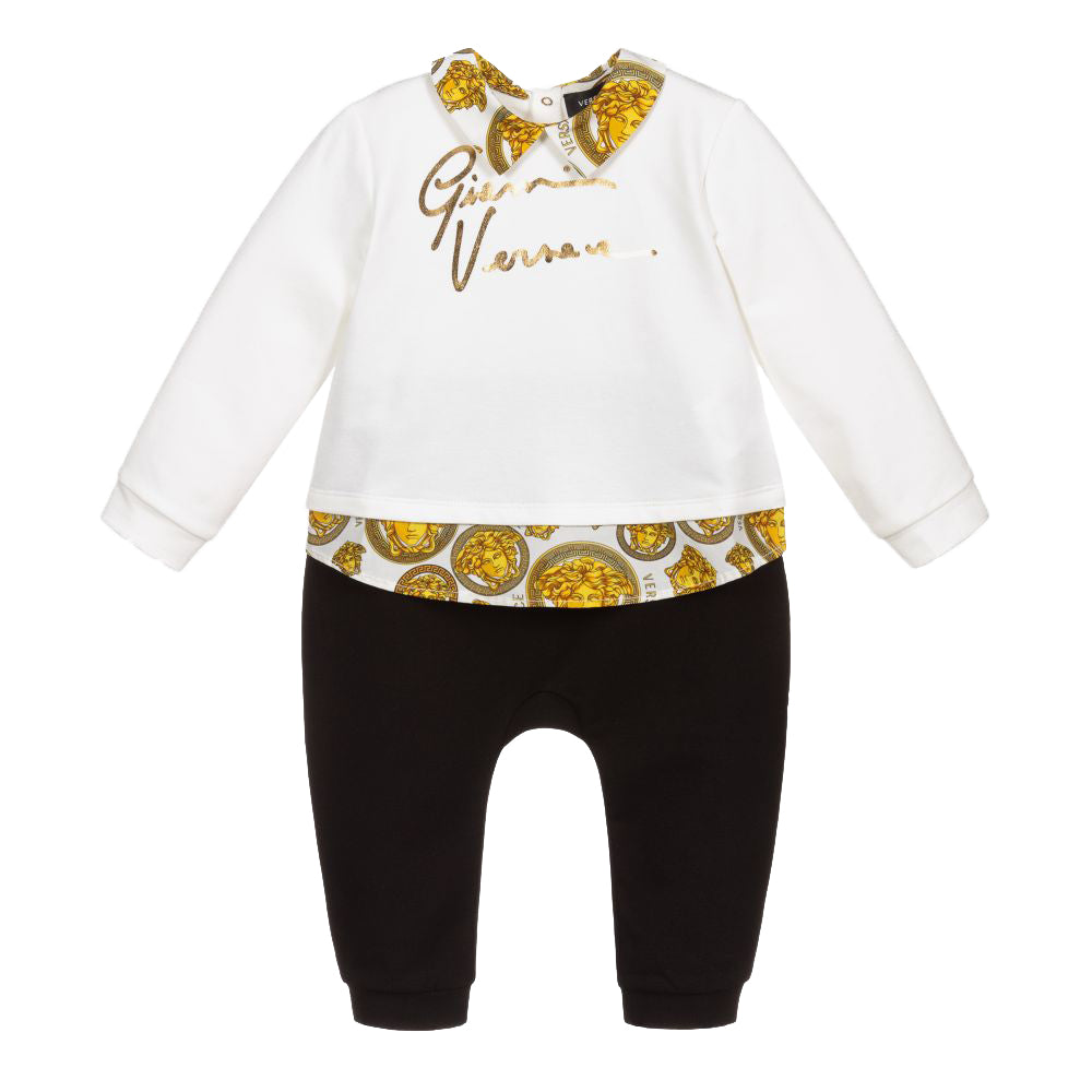 Versace Baby Boy &amp; Girls Two-Piece Signature Set Black &amp; White