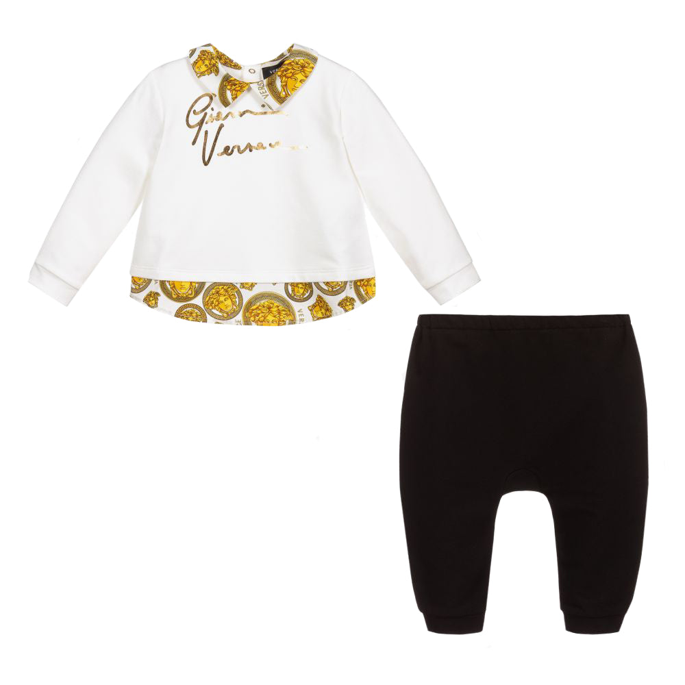 Versace Baby Boy &amp; Girls Two-Piece Signature Set Black &amp; White