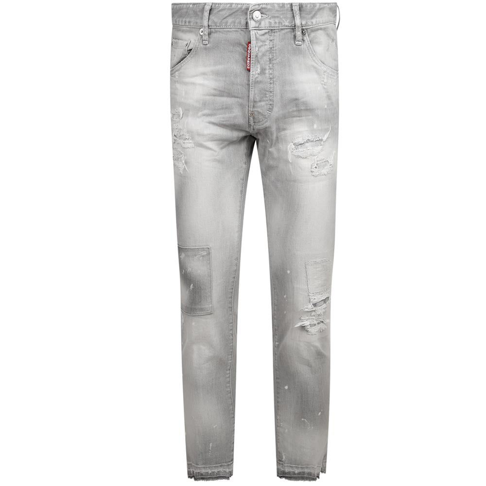Dsquared2 Men&#39;s Patchwork Skinny Jeans Grey