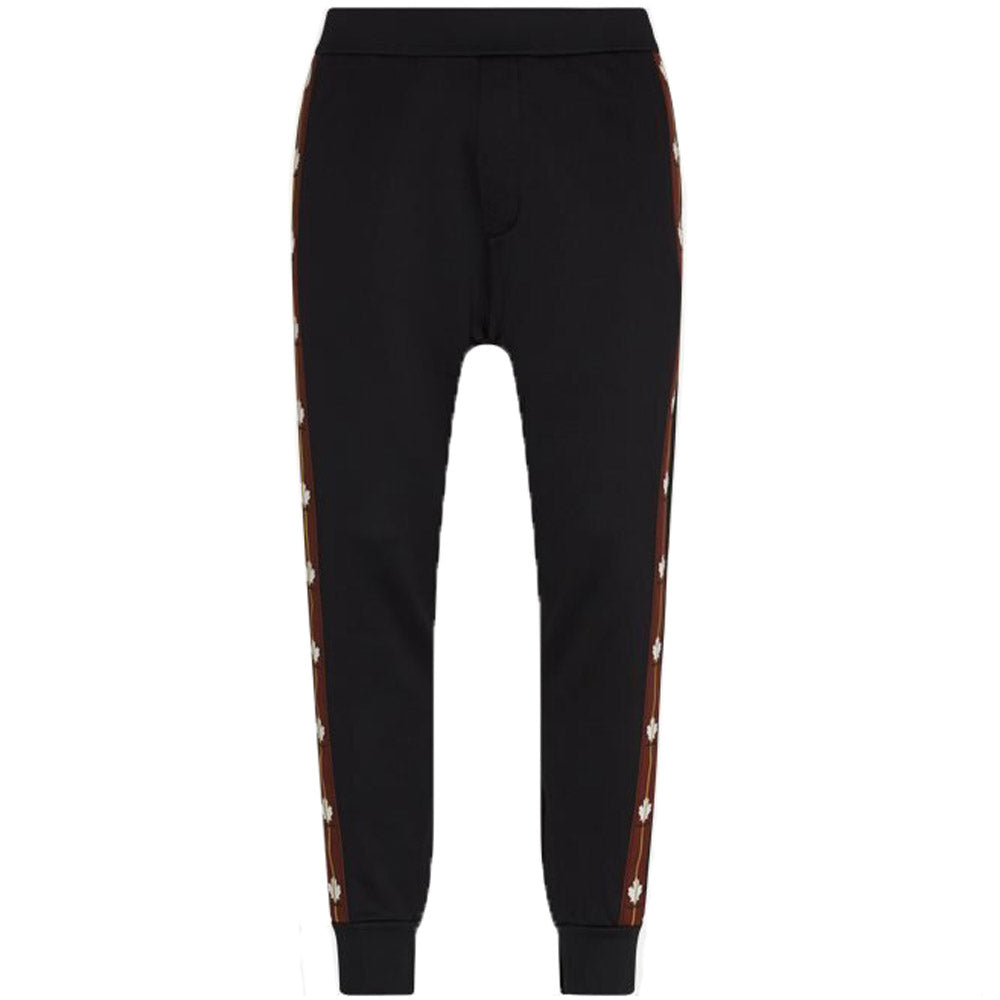 Dsquared2 Men&#39;s Logo Tape Slip-On Track Trousers Black